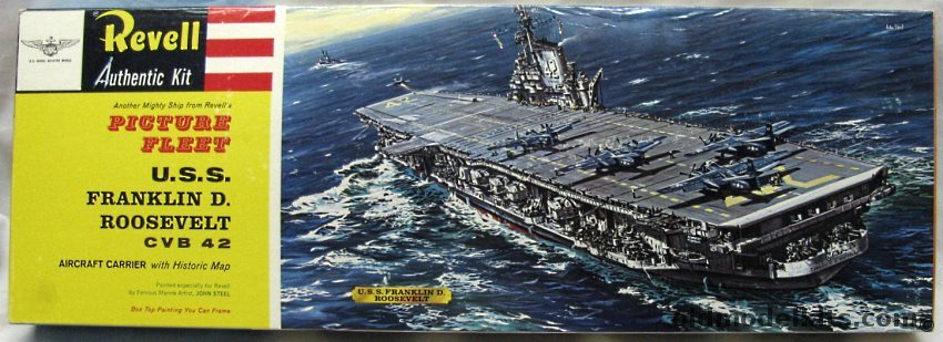 Revell 1/547 CVB-42 USS Franklin D Roosevelt - Midway Class Aircraft Carrier - Picture Fleet / US Naval Aviator Wings Issue, H321-300 plastic model kit